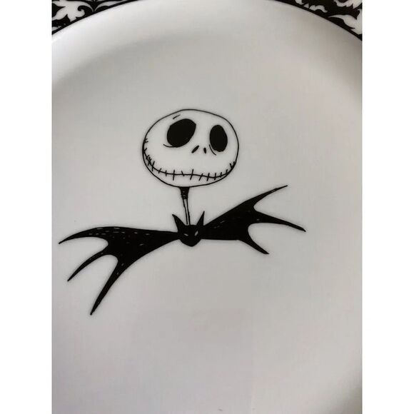 Disney Nightmare Before Christmas Jack Skellington Dinner Plate Gold Rim NEW - Picture 2 of 5